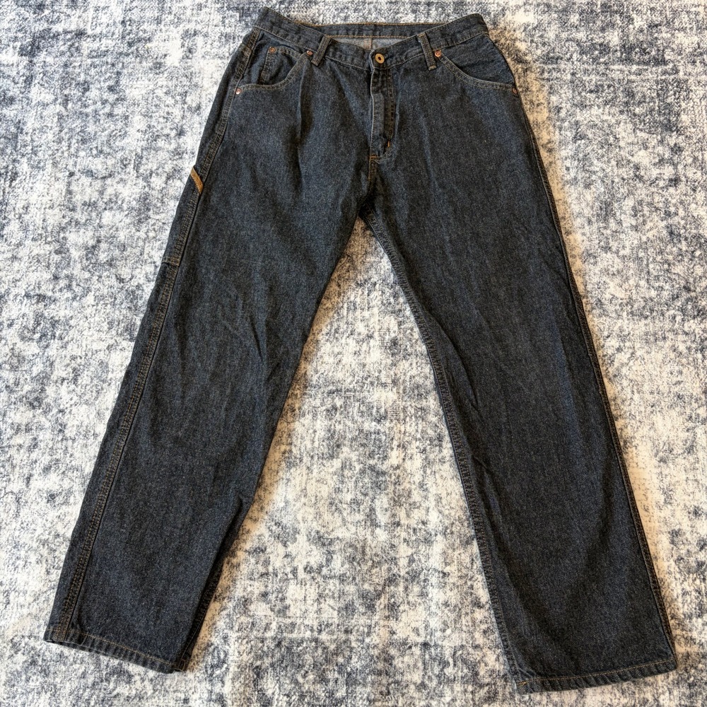 Polo Jeans Ralph Lauren Carpenter Pants Mens 29x30 Dark Wash Blue Denim Utility - Picture 1 of 8